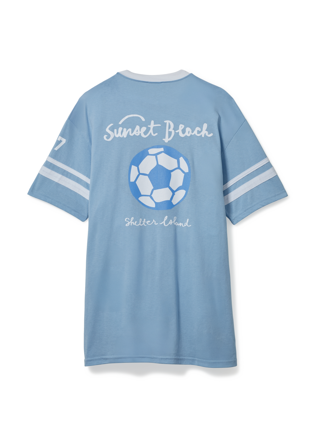 Sunset Beach Light Blue Soccer Jersey