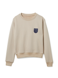 Crest Patch Oatmilk Crewneck