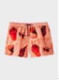 SWIMSHORT SUNBLC CORAL RED